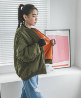 オーバーサイズMA1ミリタリーブルゾン