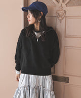 ハーフジップニット