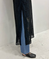 クロシェレースボリュームスリーブロングワンピース