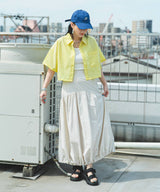 【メール便】クロップドハーフスリーブシャツ