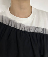 【10/23 10:59までの特別価格】ボリュームラッフルTシャツ