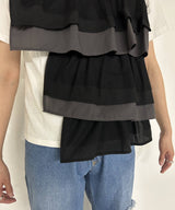 【10/23 10:59までの特別価格】ボリュームラッフルTシャツ