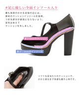 定番ストラップ11cm太ヒールパンプス 【レディース】【通販】