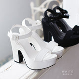 【10/23 10:59までの特別価格】12cm厚底変形ヒール美脚ベルトサンダル 【大きいサイズ】【小さいサイズ】【レディース】【通販】【スタイルアップ】