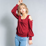 肩開きビジュー2WAYカットソートップス