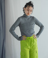 【10/23 10:59までの特別価格】ロングスリーブカラフルリブタートルニット