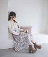 12cm厚底ストレッチショートブーツ