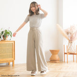 センターシームベルテッドワイドパンツ