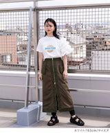 異素材フリルTシャツ【チュール】