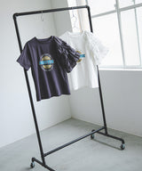 異素材フリルTシャツ【チュール】