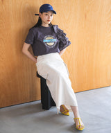 異素材フリルTシャツ【チュール】
