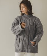 【10/23 10:59までの特別価格】ビッグケーブルスポンジニット