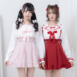 推し色サイドキラキラハートバックルサス付きスカート