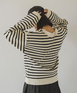 【10/23 10:59までの特別価格】ボーダーニットカーディガン