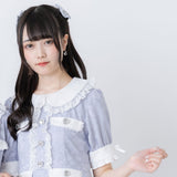 ちびベロアリボンハートパールツインヘアクリップ2個セット