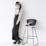 フリルサスペンダーワイドパンツ