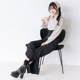 フリルサスペンダーワイドパンツ