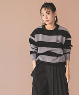 【10/23 10:59までの特別価格】太ボーダーダメージニット