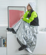 メタリックギャザーデザインスカート