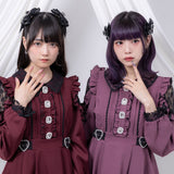 【10/23 10:59までの特別価格】キラキラビジューレース重ねフリルワンピース