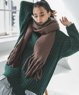 【10/23 10:59までの特別価格】カットオフデザインハイネックメランジニット