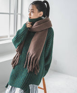 【10/23 10:59までの特別価格】カットオフデザインハイネックメランジニット