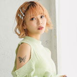 フラワーモチーフ×スクエアタイプビジューヘアピン2点セット
