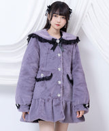 【10/23 10:59までの特別価格】バックレースアップビジューセーラーファーコート