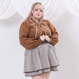【10/23 10:59までの特別価格】シンプルボウタイニットトップス