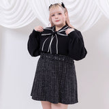 【10/23 10:59までの特別価格】シンプルボウタイニットトップス