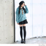 厚底ソックスフィットロングブーツ