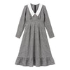 ロング　ブラックチェック