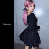あざとい千鳥ハイウエストティアードスカパン