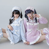 フリルたっぷりメイドジャージワンピース