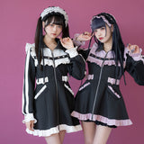 フリルたっぷりメイドジャージワンピース