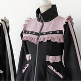 フリルたっぷりメイドジャージワンピース