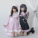 フリルたっぷりメイドジャージワンピース