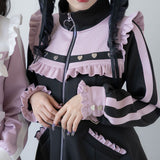 フリルたっぷりメイドジャージワンピース