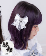 ゆらゆらパールハートビジュー2個セットヘアクリップ