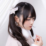ゆらゆらパールハートビジュー2個セットヘアクリップ