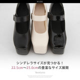 定番厚底ストラップパンプス
