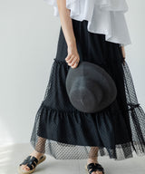 【10/23 10:59までの特別価格】チュールティアードスカート