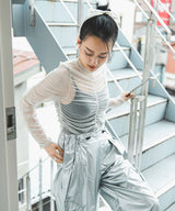 【10/23 10:59までの特別価格】【メール便】シアーギャザートップス【チュール】