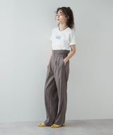 【10/23 10:59までの特別価格】ウエストデザイン2wayタックワイドパンツ