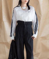 【10/23 10:59までの特別価格】ウエストデザイン2wayタックワイドパンツ