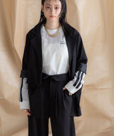 【10/23 10:59までの特別価格】ウエストデザイン2wayタックワイドパンツ