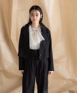 【10/23 10:59までの特別価格】ウエストデザイン2wayタックワイドパンツ