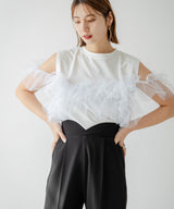 【10/23 10:59までの特別価格】3WAYチュールドッキングカットソー