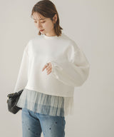 【10/23 10:59までの特別価格】チュールフリルドッキングプルオーバー