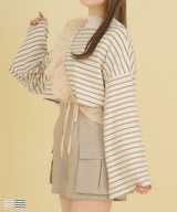 【10/23 10:59までの特別価格】ワイドスリーブボーダーロンT